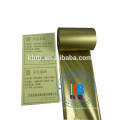 High quality trade assurance supplier gold resin barcode printer thermal ribbon